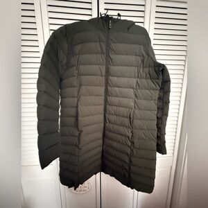 Lauren Ralph Lauren quilted green jacket hood water repellent Sz XL / TG Womens